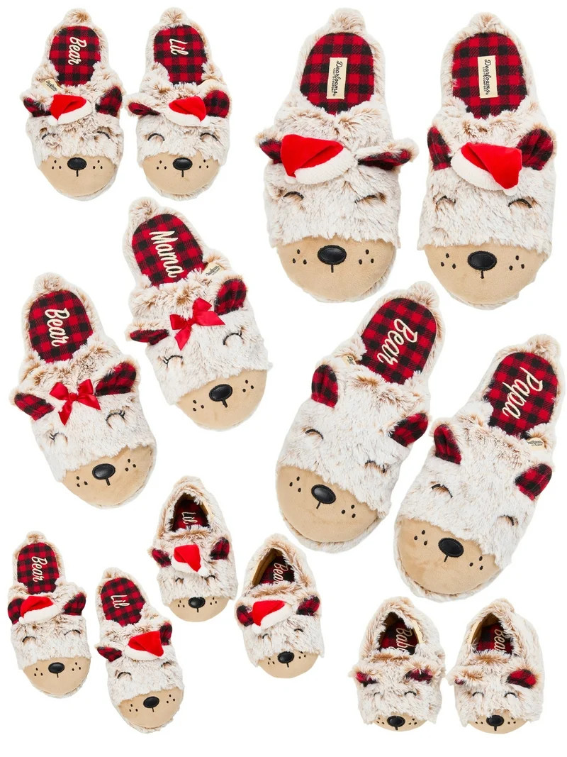 Dearfoams Cozy Comfort Matching Family Bear Slippers | Walmart (US)