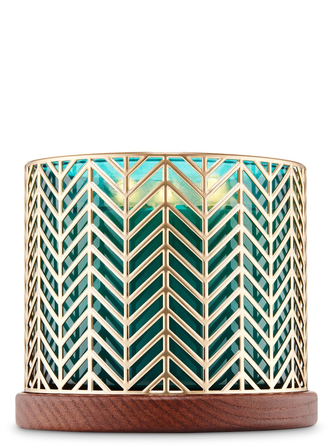 Gold Chevron 3-Wick Candle Holder | Bath & Body Works