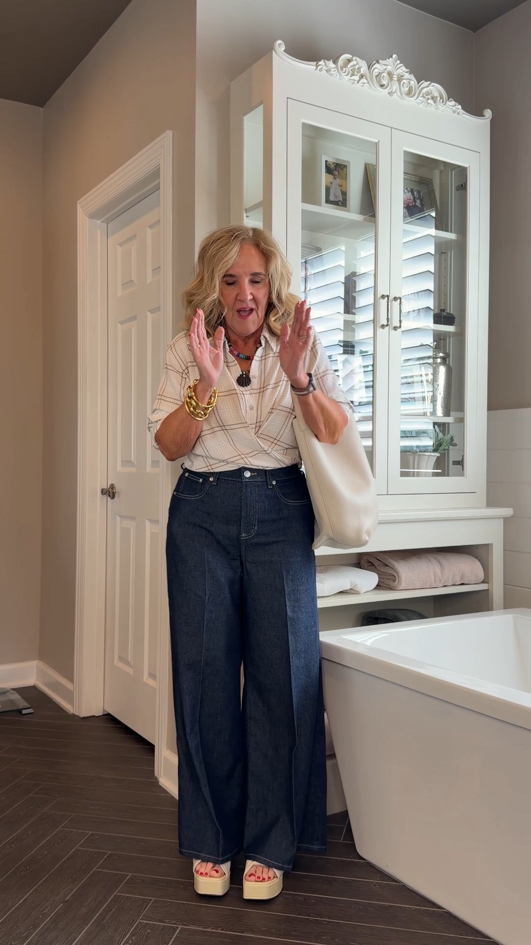 3 outfits to wear right now. Just wear the dress with a suede sandal. 

Target blouse medium and it’s very limited hurry! 
Lightweight jeans med petite 
Air essentials dress medium 
Grey air essentials set med top med petite bottom gorgeous!

#LTKOver40 #LTKgrwm #LTKootd