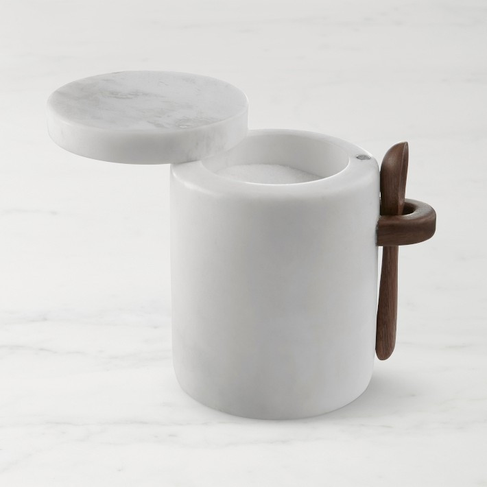 Williams Sonoma Marble Salt Cellar with Spoon | Williams-Sonoma