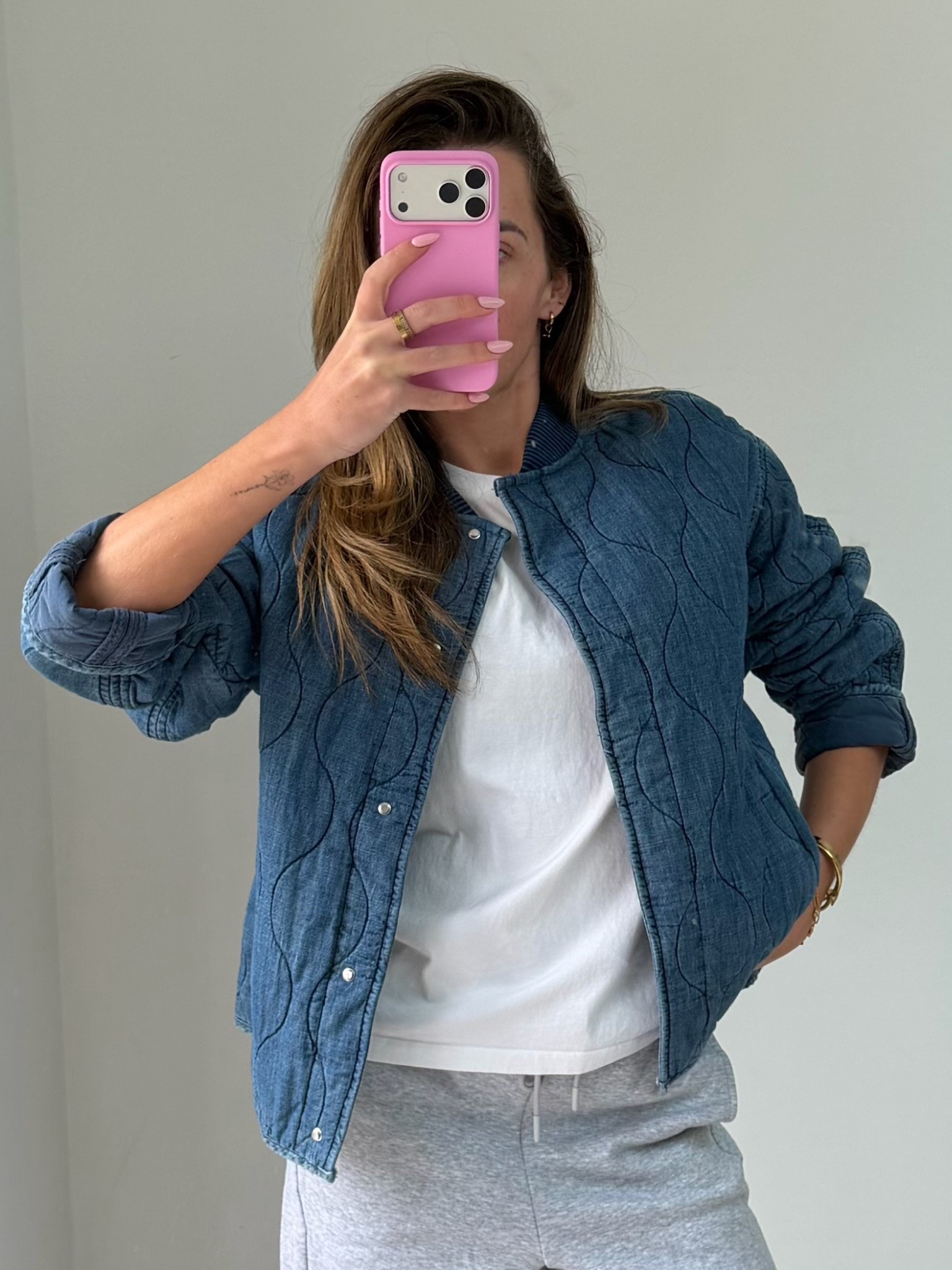 Denim style bomber jacket 

#LTKeurope #LTKuk #LTKspring
