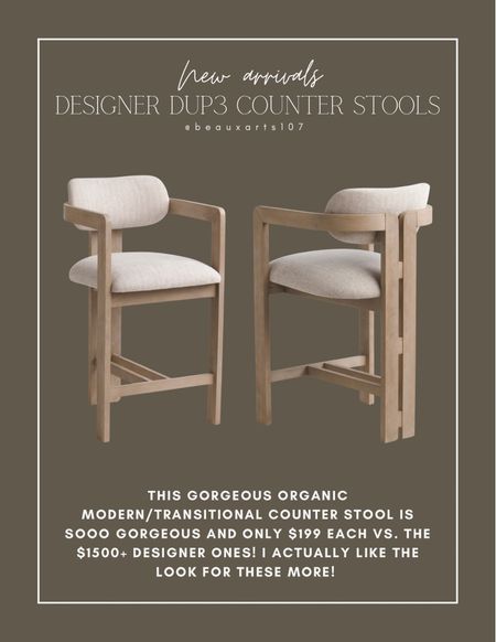 This designer look for less counter stool deal is so stunning!! 

#LTKhome #LTKstyletip #LTKsalealert