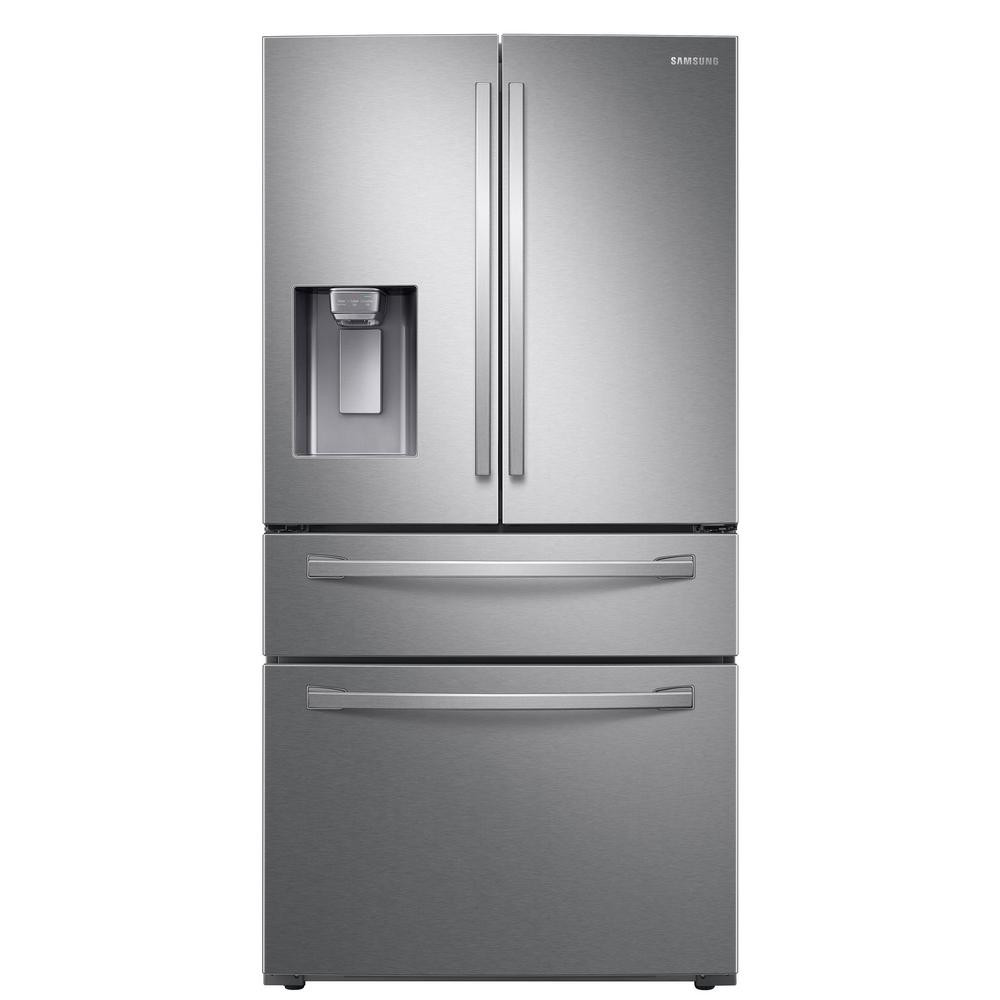 28 cu. ft. 4-Door French Door Refrigerator in Fingerprint Resistant Stainless Steel | The Home Depot