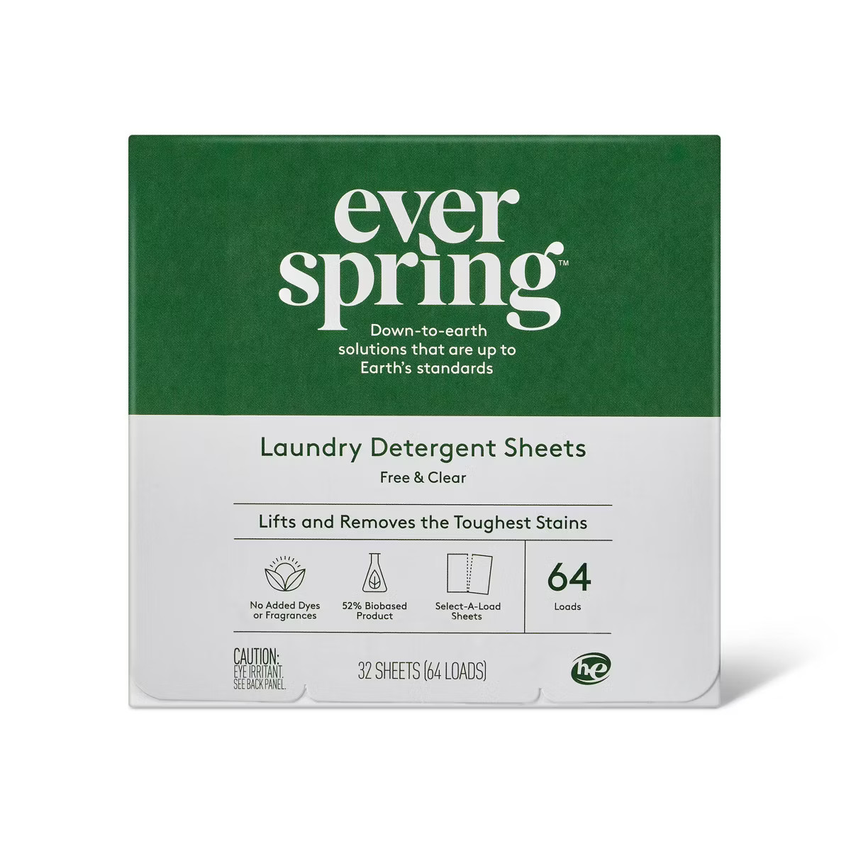 Free & Clear Laundry Detergent Sheets - 64 Loads - Everspring™ | Target