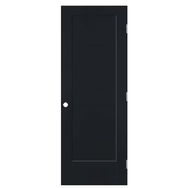 Masonite Lincoln Park 30-in x 80-in Midnight 1-panel Square Solid Core Prefinished Molded Composi... | Lowe's