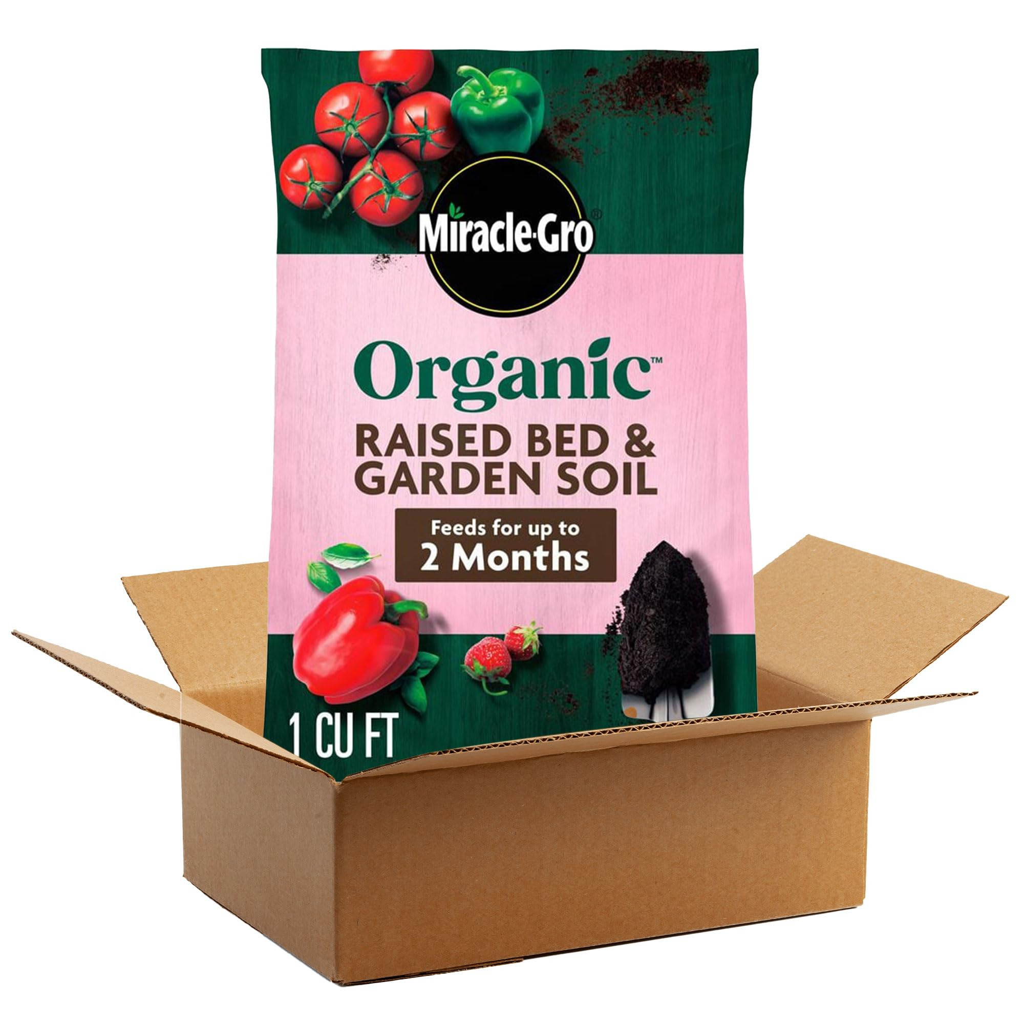 Miracle-Gro Organic Raised Bed and Garden Soil with Quick Release Natural Fertilizer, Peat Free, ... | Amazon (US)