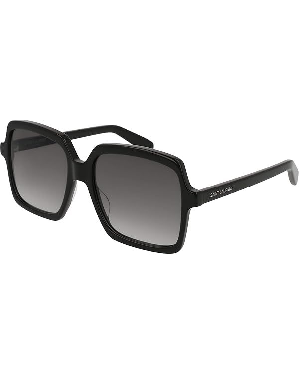 Saint Laurent SL 174 Sunglasses 001 Black / Grey Gradient Lens 56 mm | Amazon (US)