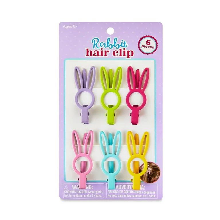 Easter Bunny Hair Clips, 6 Count, by Way To Celebrate | Walmart (US)