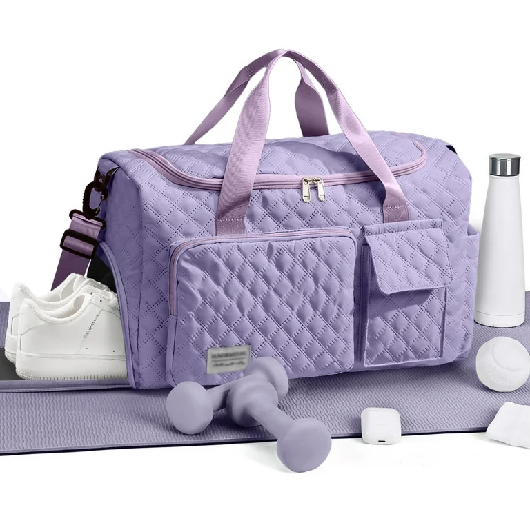 DAKIMOE Travel Duffle Bag for Women Men, Weekender Bags Carry on Gym Bag with Wet Pocket/Adjustab... | Walmart (US)