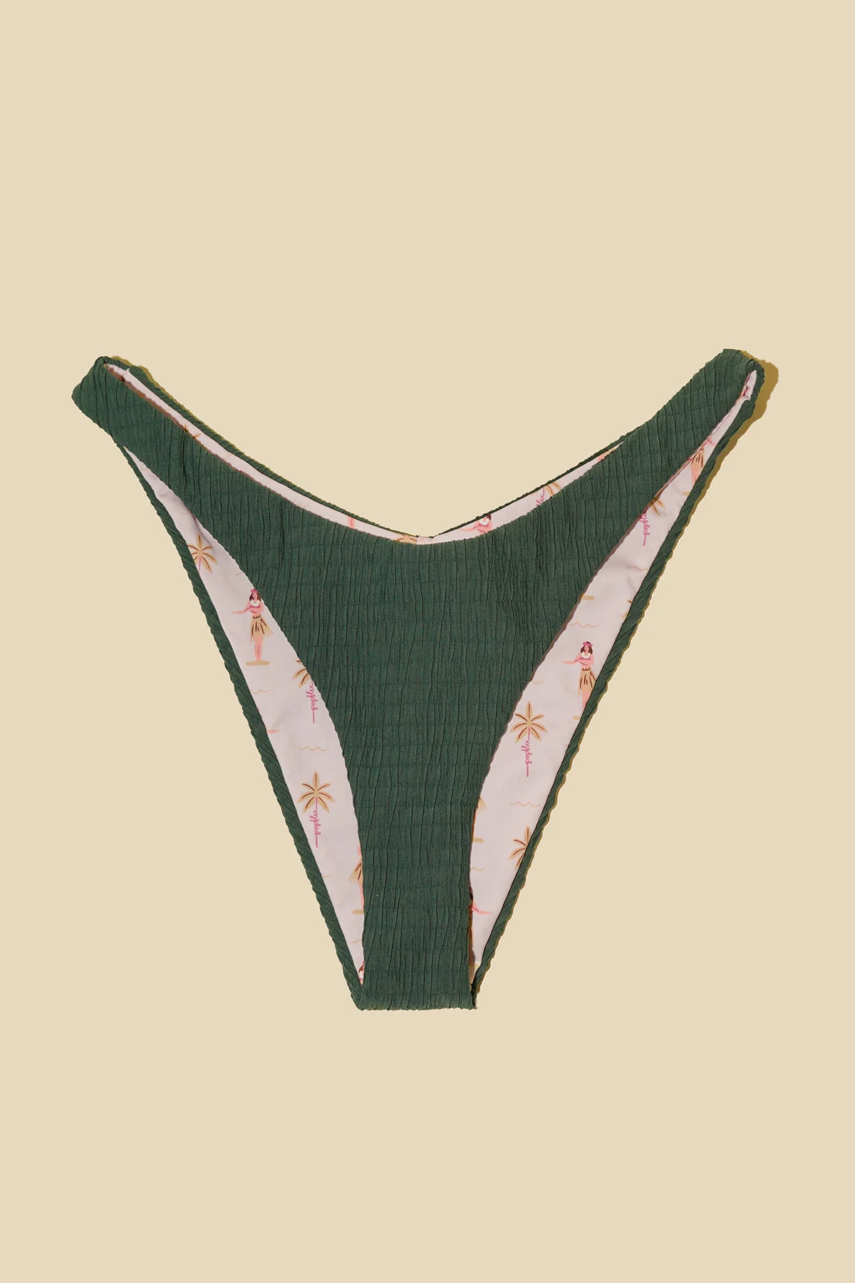Seascape Reversible Bikini Bottom - Green Lagoon Dilly | POPFLEX