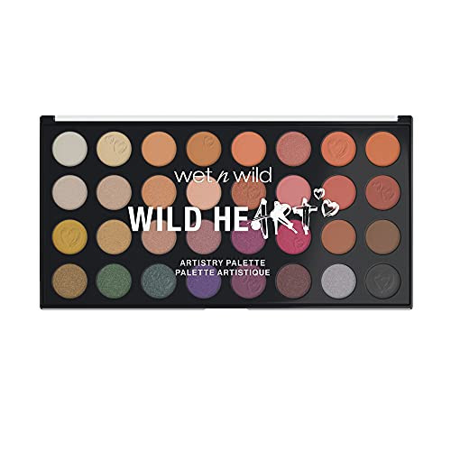 wet n wild Artistry Eyeshadow Makeup 32 Pan Palette, Highly-Pigmented Matte, Shimmer, Metallic Finishes, Long Lasting Builadble & Blendable Formula Cruelty Free & Vegan - Wild Heart | Amazon (US)