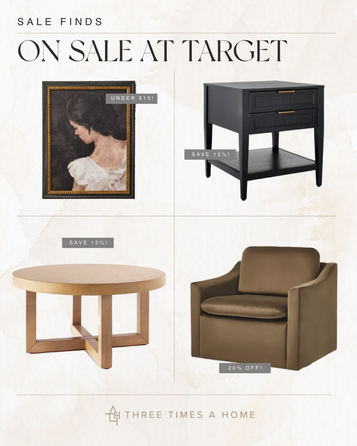 Some of my target home favorites are now on sale! // this chair is beautiful and I’ve always loved this coffee table! 

#LTKSeasonal #LTKSaleAlert #LTKHome