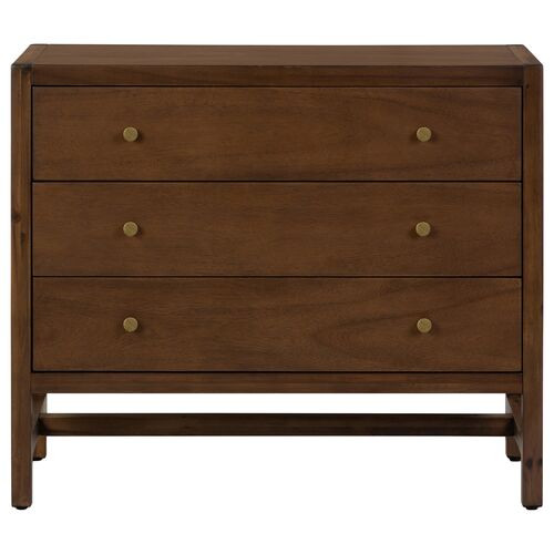 Brighton 3-Drawer Nightstand, Saddle Tan | One Kings Lane
