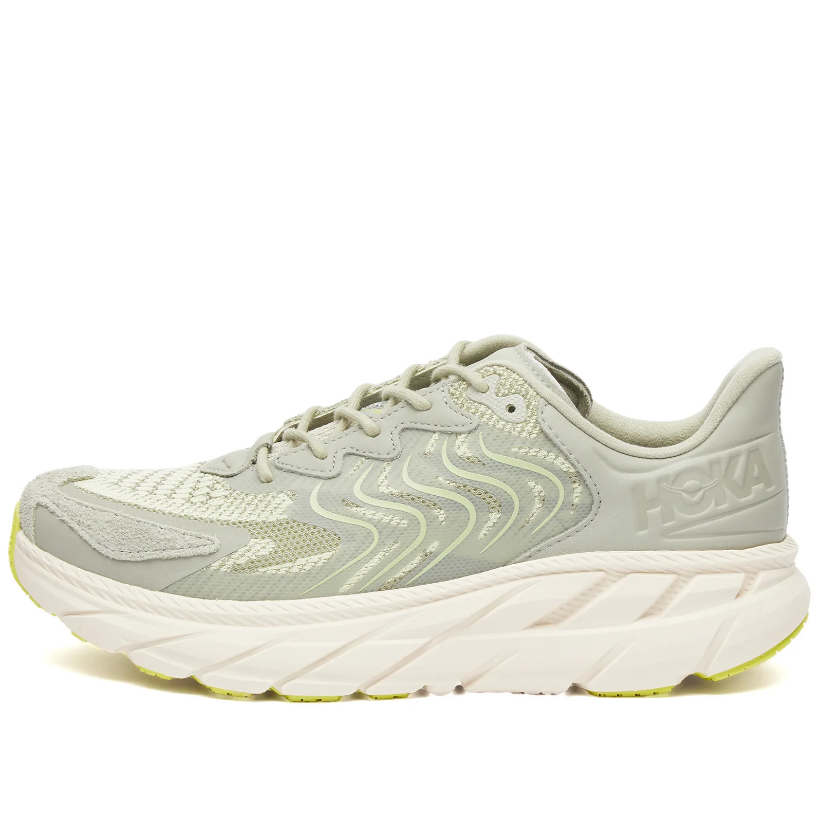 Hoka One One Men's Clifton LS TS Sneakers in Barley/Oat Milk, Size UK 6.5 | END. Clothing