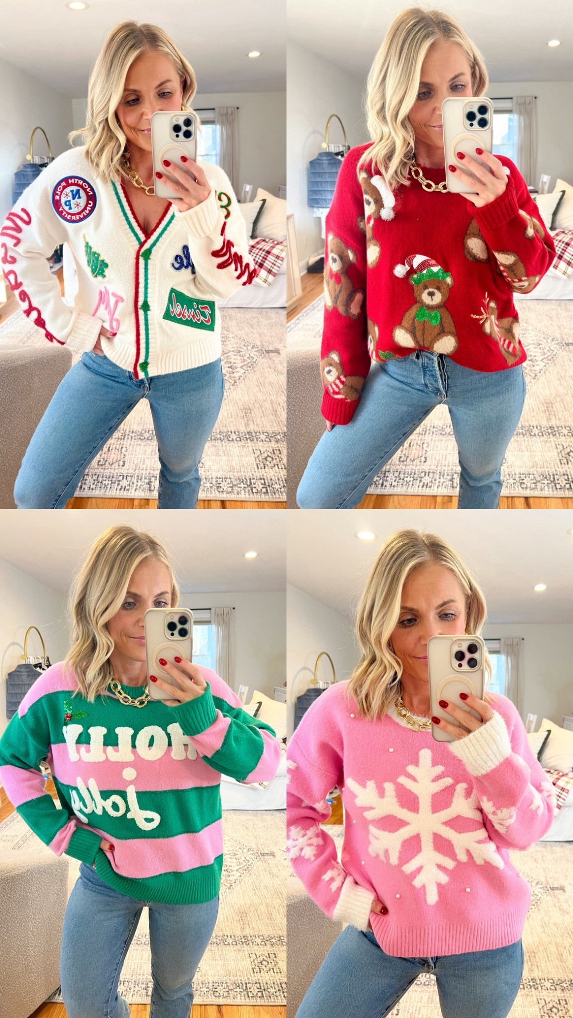 Target Holiday Sweaters are so good this year! Such fun prints and details and for under $35 these will be perfect for any holiday event!🎅🎄


Target finds, target fashion, Christmas sweaters, holiday sweaters, the grinch sweater, Christmas graphic sweatshirts, ugly sweater party, holiday party sweaters 

#LTKMidsize #LTKHoliday #LTKFindsUnder50