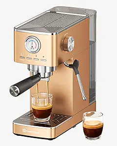 Maestri House Espresso Machines 20 Bar ULKA Pump, Compact Espresso Maker Built-in Flow Meter Stea... | Amazon (US)