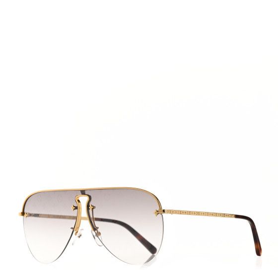 LOUIS VUITTON Grease Mask Sunglasses Z1470U Gold | FASHIONPHILE (US)