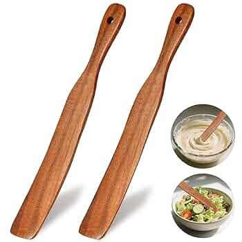 2Pcs Skinny Spurtle for Sourdough Starter, Reaching Bottom of Jars, Dough Whisk, Stirring, Mixing... | Amazon (US)