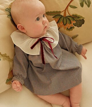 x Kristin Ellen Hockman Baby Girls Long Sleeve Houndstooth Louisa Dress | Dillard's