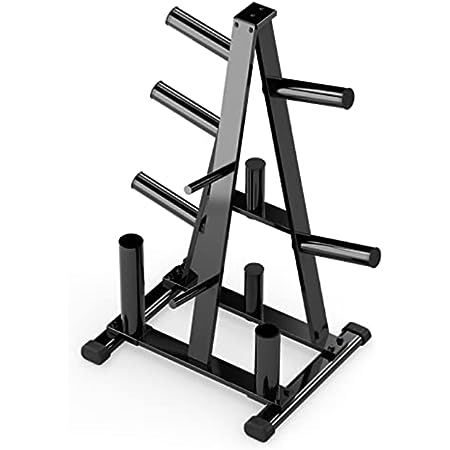 Marcy 6-Peg Olympic Weight Plate Tree and Vertical bar Holder Storage Rack Organizer for Home Gym PT | Amazon (US)