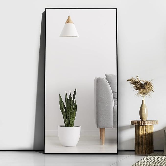 CASSILANDO Full Length Mirror 65" × 24", Floor Big Standing Mirror, Against Wall for Bedroom,Dre... | Amazon (US)