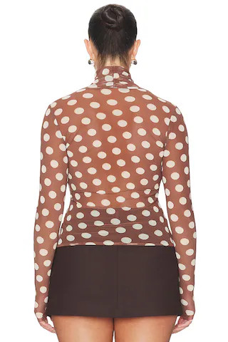 Zadie Top in Chocolate Halo Dot | Revolve Clothing (Global)