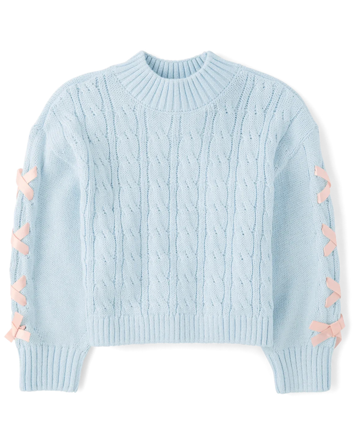 Girls Ribbon Cable Knit Sweater - blue | The Children's Place