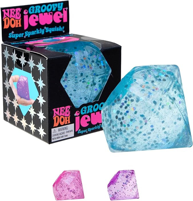 Schylling NeeDoh Groovy Jewel - Sensory Toy - Satisfying Super Sparkly Liquid Filling - Ages 3 an... | Amazon (US)
