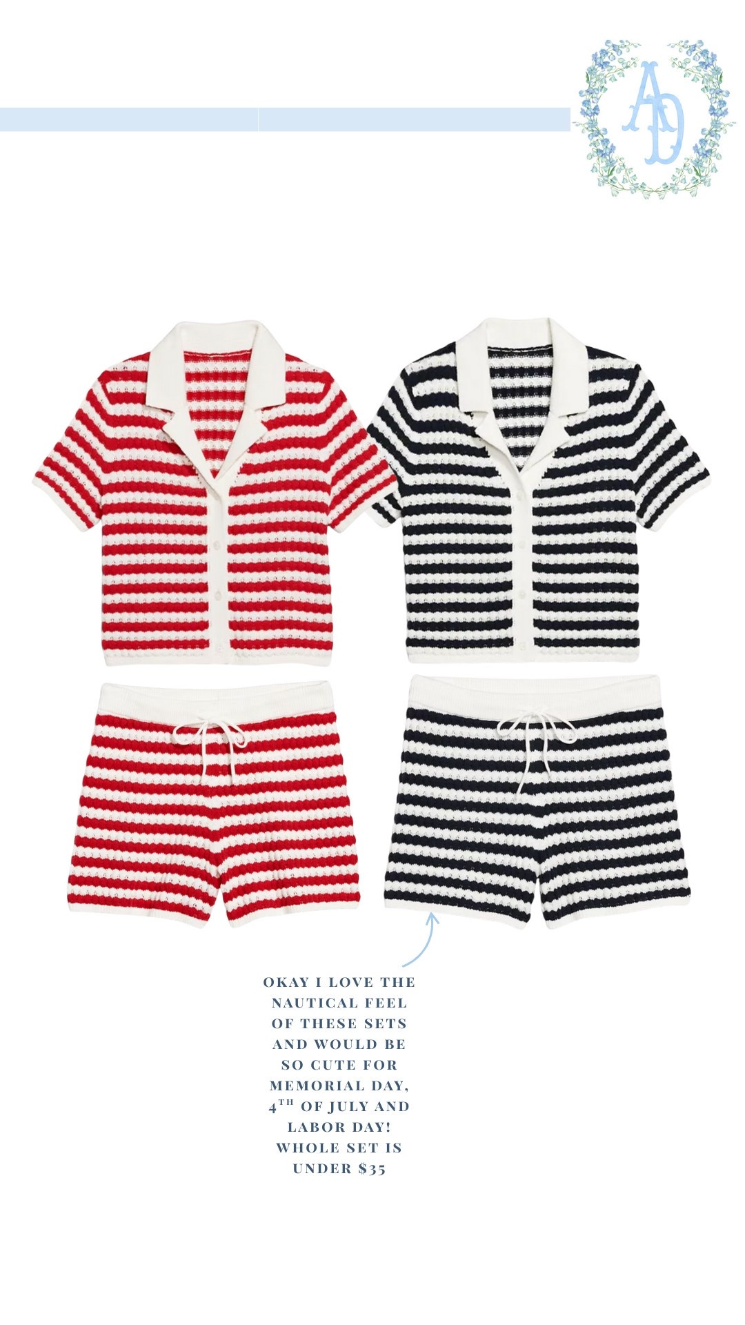 Perfect sets for Memorial Day! Under $35 for the whole set!