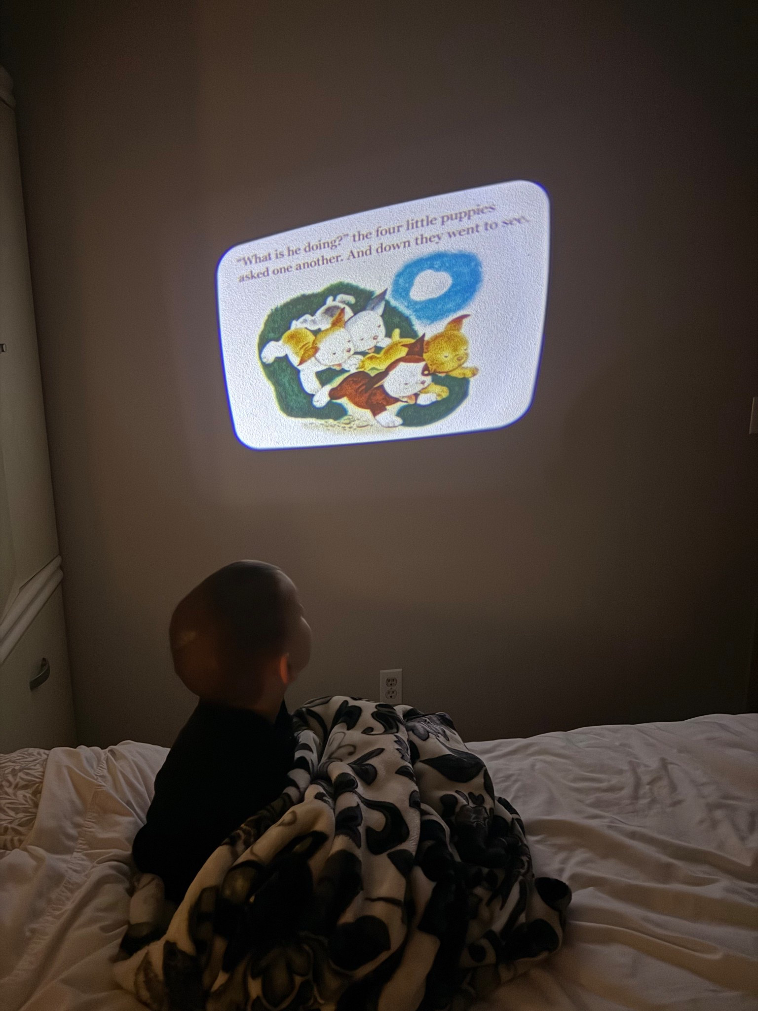 The cutest toy ever. Bedtime story reader projector toy for toddlers and kids. Fisher price. Comes with 3 books that insert and are read aloud on the projector. I also purchased the berenstein bears series about good morals. So fun! My 7 and 4 year olds boys are obsessed. Also has multi colored nightlight and different sound machine sounds including lullaby and ocean waves. Different volume settings. Better than the tonies box, which my kids didn’t like

#LTKKids #LTKGiftGuide #LTKFamily