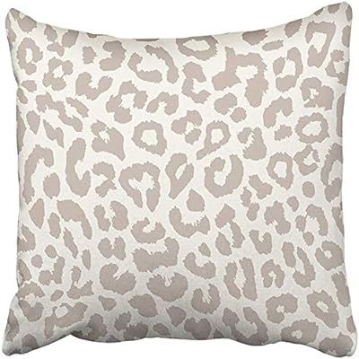 GRATIANUS10 Throw Pillow Cover 18X18 Inch Polyester White Animal Leopard Brown Cheetah Wild Fur Z... | Amazon (US)