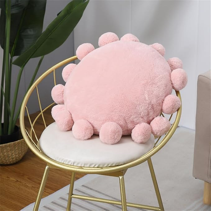 Boho Round Floor Pillow with Tassels – Decorative Circle Cushion for Kids, Plush Throw Pillow f... | Amazon (US)