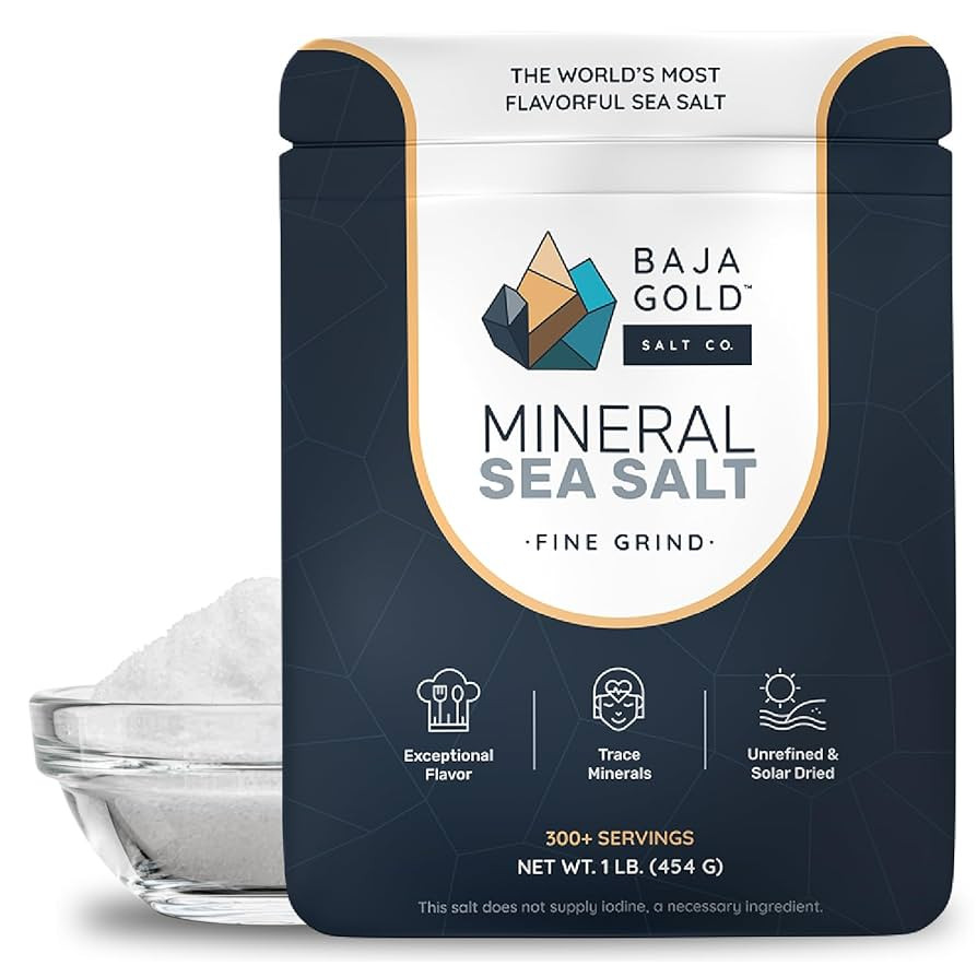 Baja Gold Mineral Sea Salt - Recommended by Gary Brecka - Pure & Authentic Fine Grind Salt for Co... | Amazon (US)