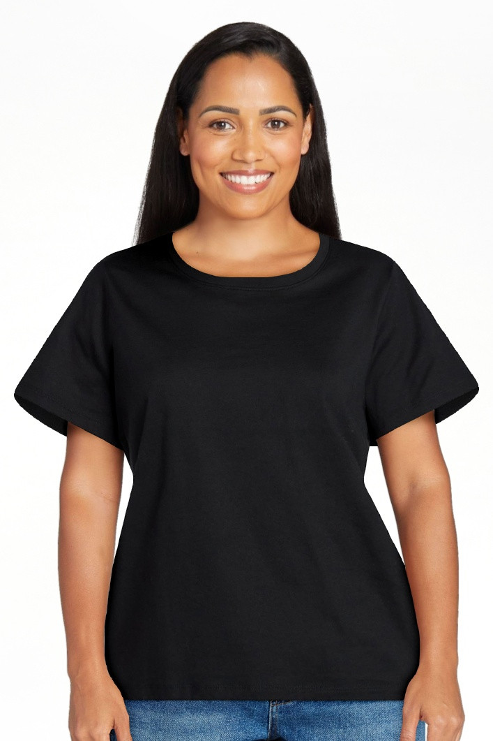 No Boundaries Cotton Tee with Short Sleeves, Women’s XXS-XXL | Walmart (US)
