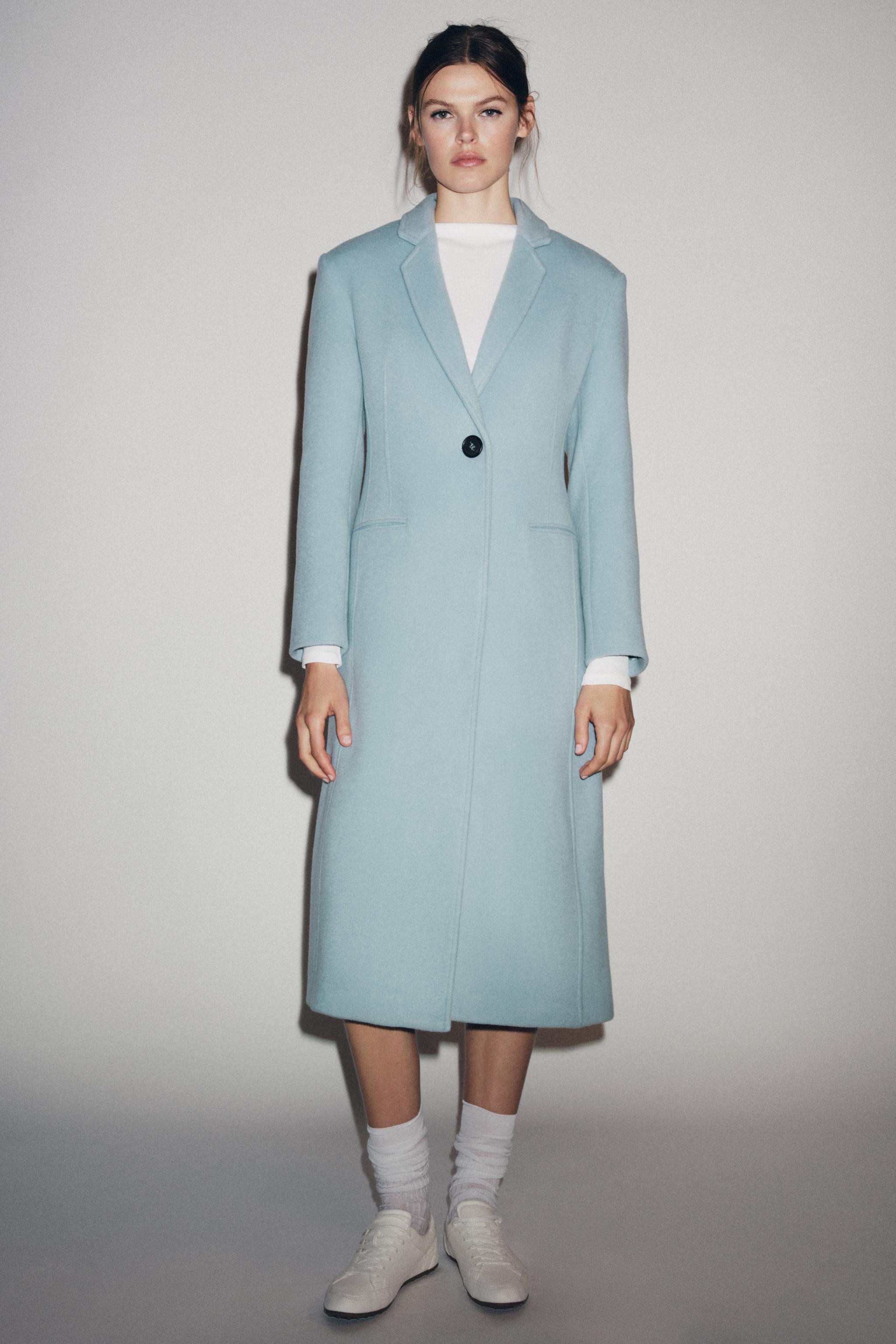 FITTED WOOL BLEND COAT ZW COLLECTION | Zara US
