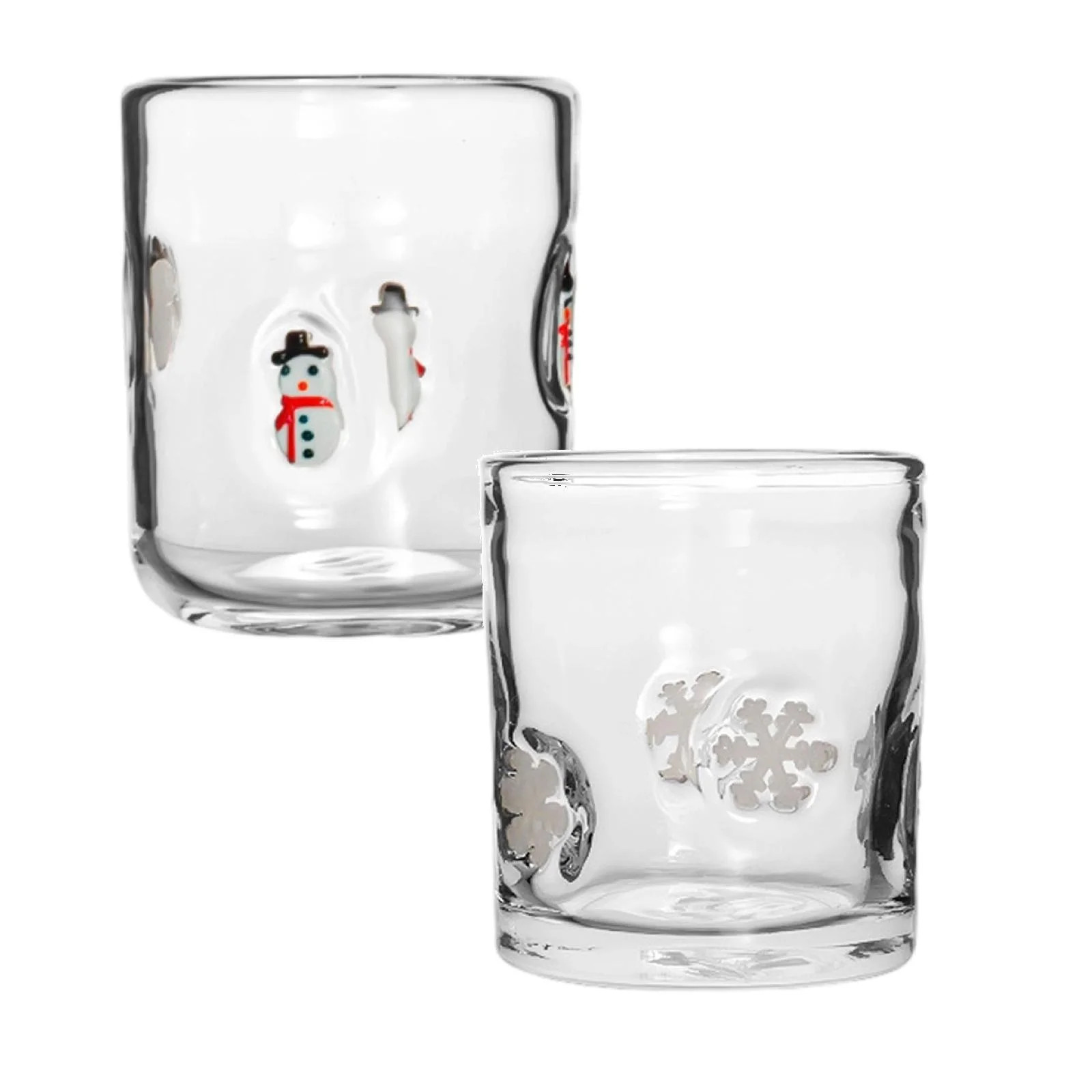 JESSBEAUTY Christmas Icon Juice Glasses, 14oz Icon Stemless Drinking Glasses Set, Xmas Gifts for ... | Walmart (US)