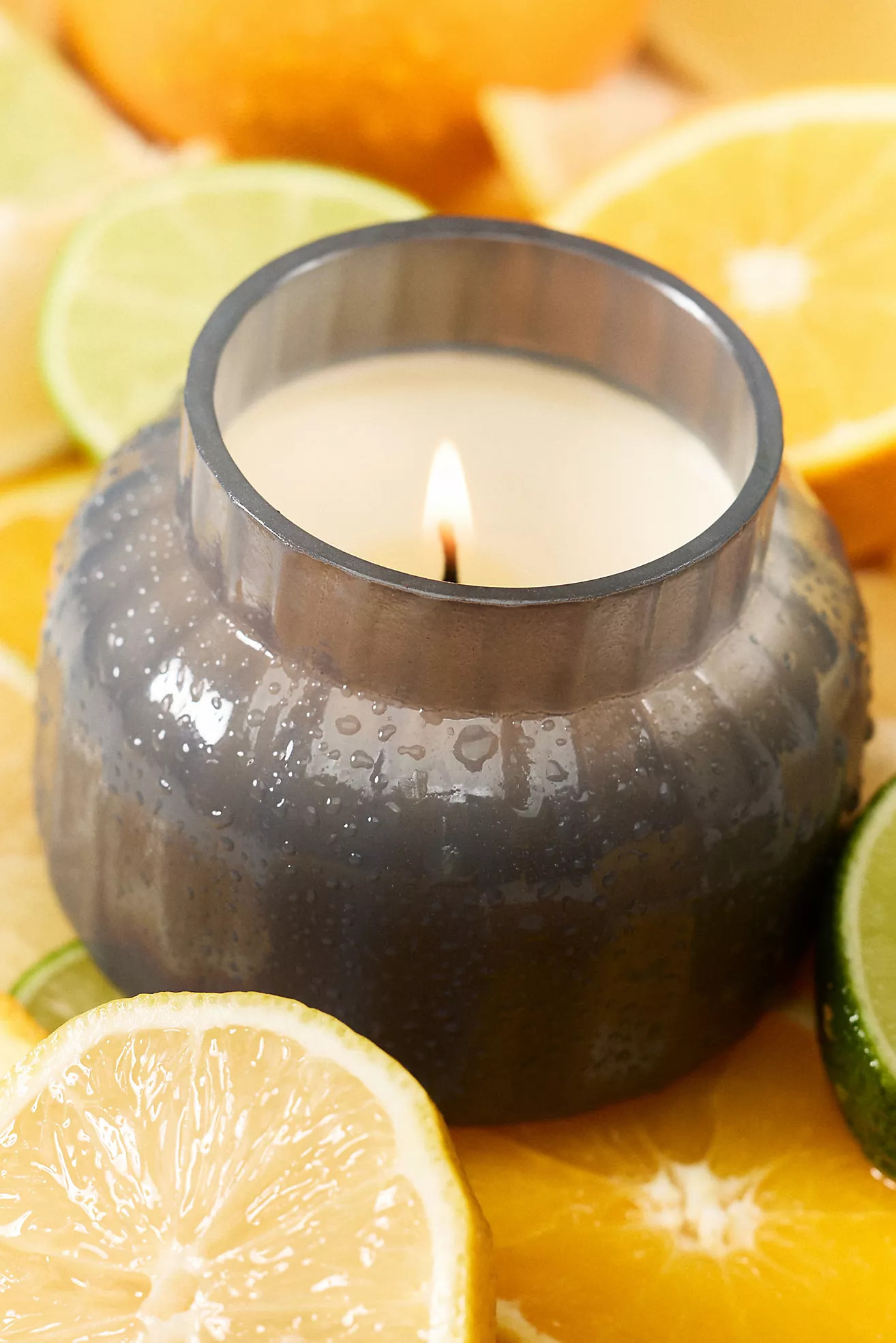 Capri Blue Volcano Gray Glass Jar Candle | Anthropologie (US)