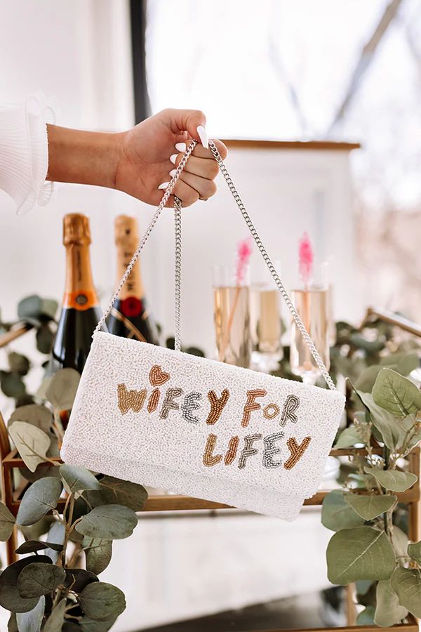 Wifey For Lifey Beaded Clutch | Impressions Online Boutique