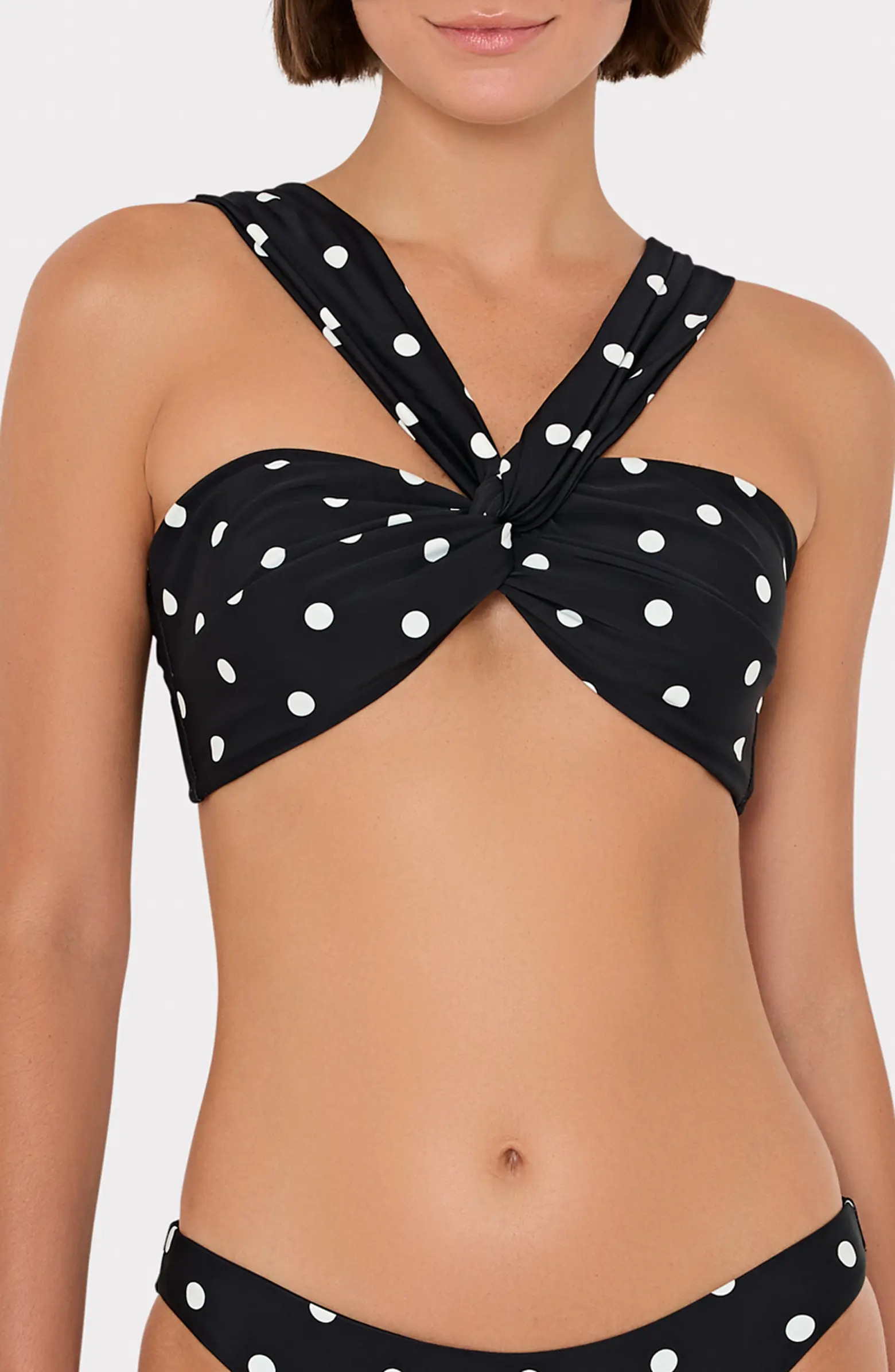 Olivia Polka Dot Twist Front Bikini Top | Nordstrom