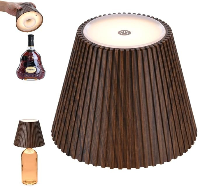 WILIT Wireless Bottle Lamp Shades, 3-Level Brightness Wine Bottle Lights for Liquor Bottles,Cordl... | Amazon (US)