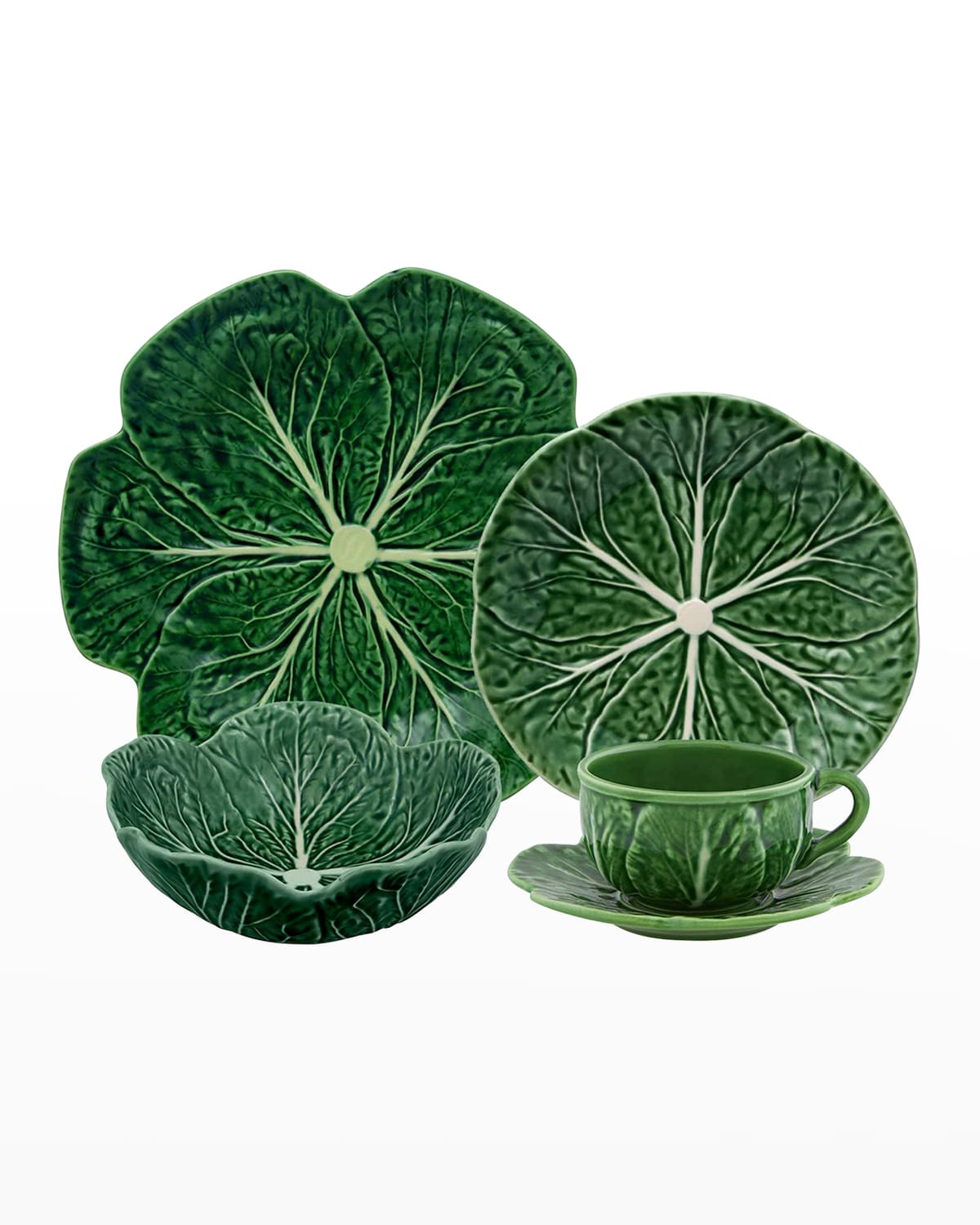 Cabbage 5-Piece Dinnerware Set, Green | Horchow