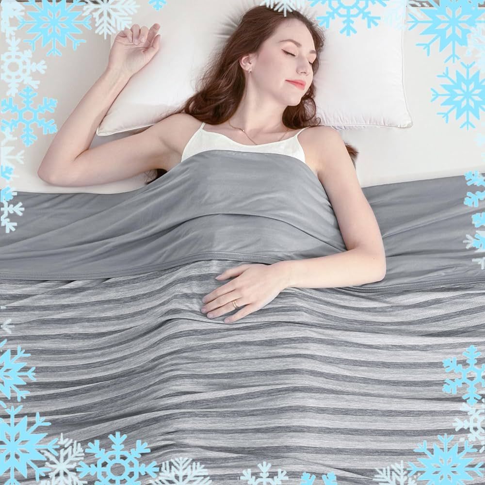 Ailemei Direct Cooling Throw Blanket for Hot Sleepers,Double Sided Cold Effect, Lightweight Breat... | Amazon (US)