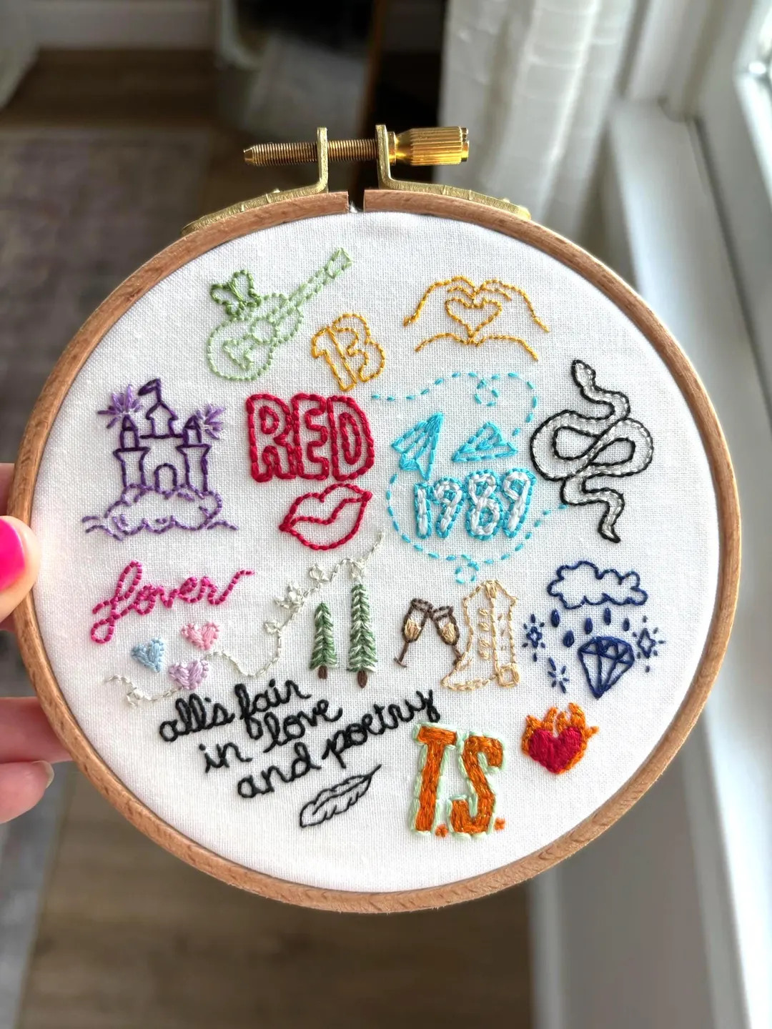 Taylor Swift Eras Embroidery Hoop Art: Hand-stitched Fan Decor - Etsy | Etsy (US)