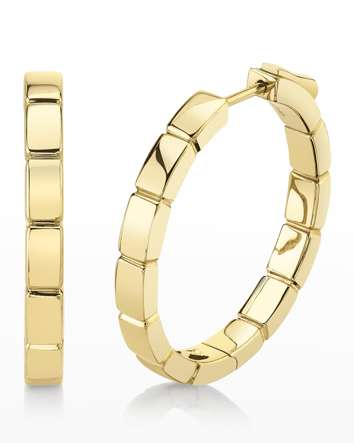 18k Yellow Gold Bunny Hoop Earrings | Neiman Marcus