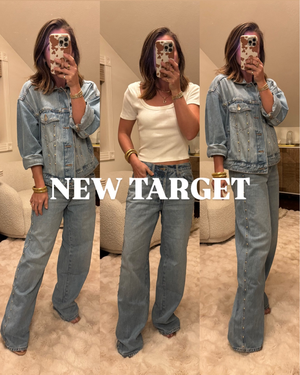 New target finds on sale!!
Studded denim jacket size xs
White tshirt size xs 
Studded jeans size 2-baggy fit

#target #jeans #laurabeverlin 

#LTKFindsUnder50 #LTKSaleAlert #LTKGiftGuide