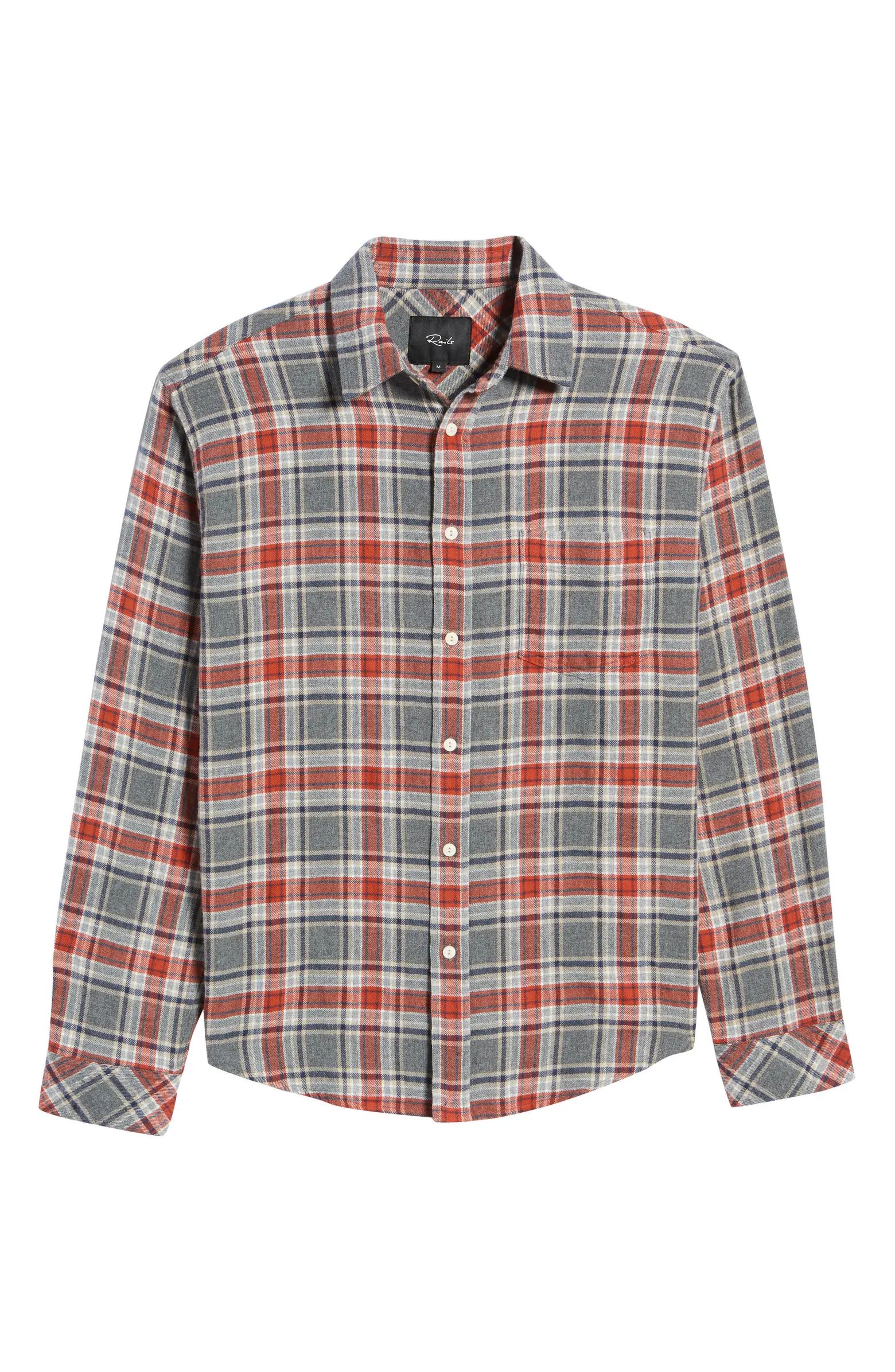 Rails Lennox Relaxed Fit Plaid Cotton Blend Button-Up Shirt | Nordstrom | Nordstrom