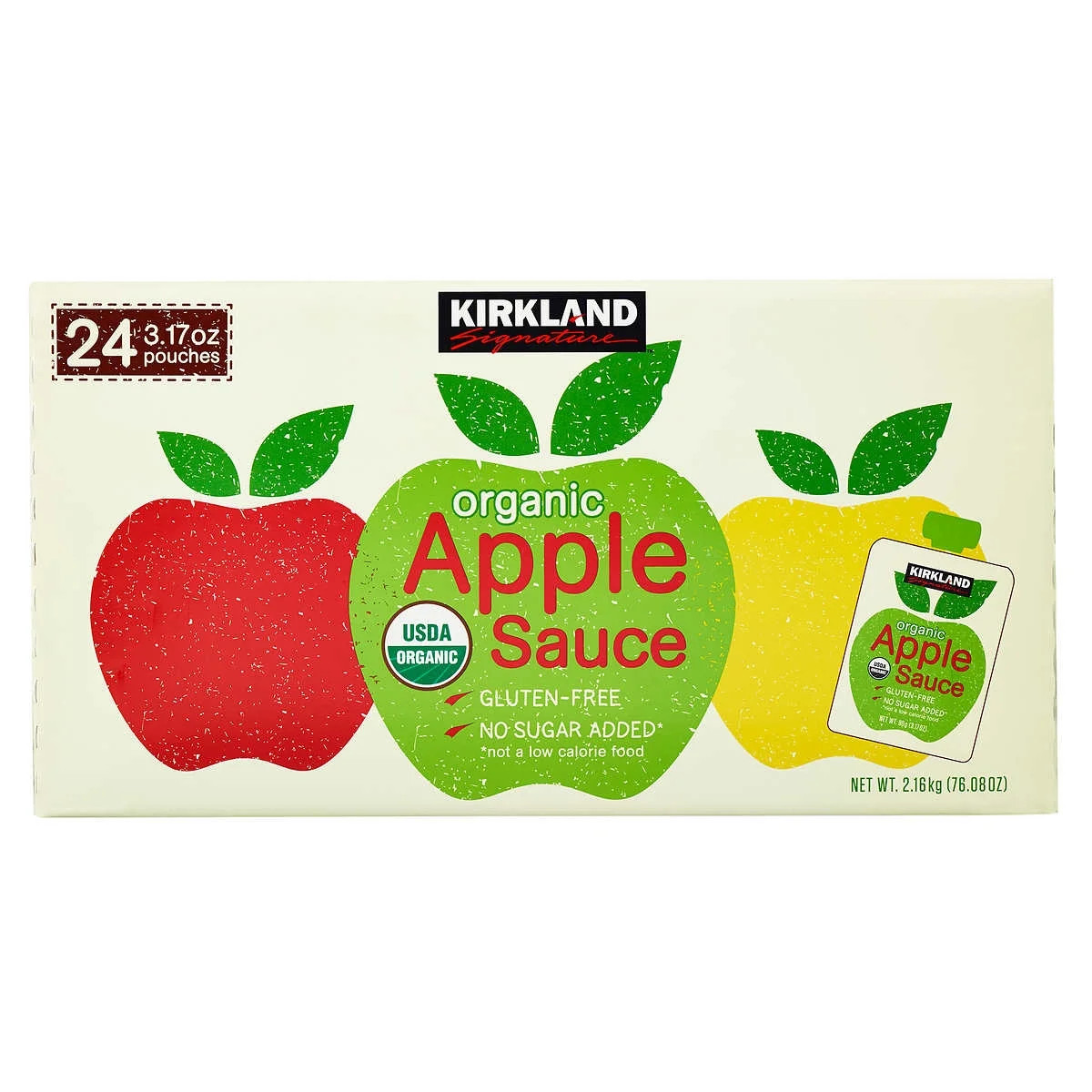 Kirkland Signature Organic Applesauce 3.17 oz 24-count | Walmart (US)