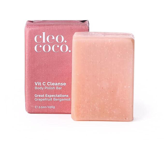 Cleo+Coco Cleanse Bar, Vitamin C Body Cleansing Soap Bar, Zero Waste Packaging, Body Polish Bar, ... | Amazon (US)