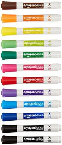 Amazon.com : Amazon Basics Low-Odor Chisel Tip Dry Erase White Board Marker, Assorted Colors - Pa... | Amazon (US)