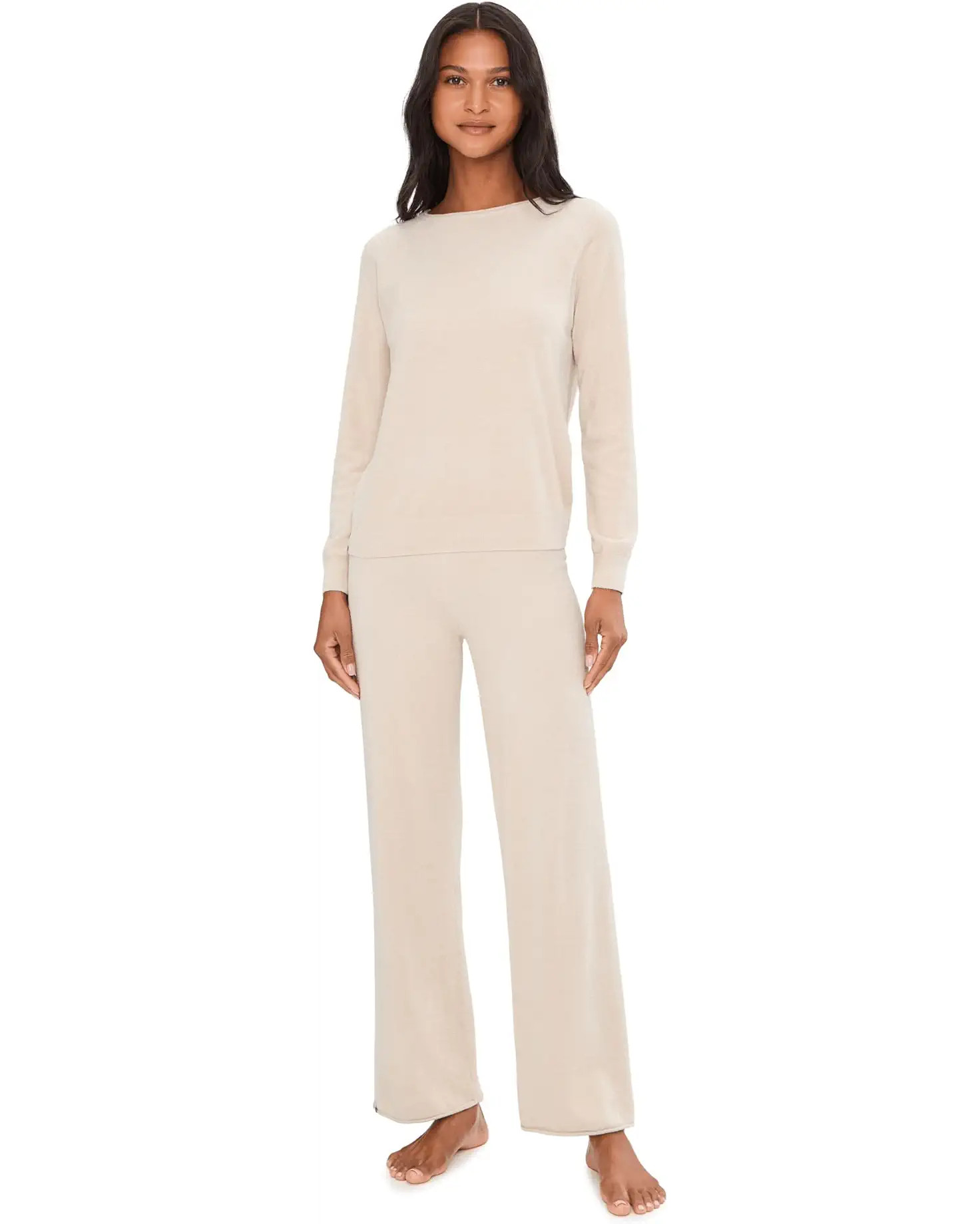 CozyChic Ultra Lite® Jersey Roll Pullover & Wide Leg Pants | Zappos